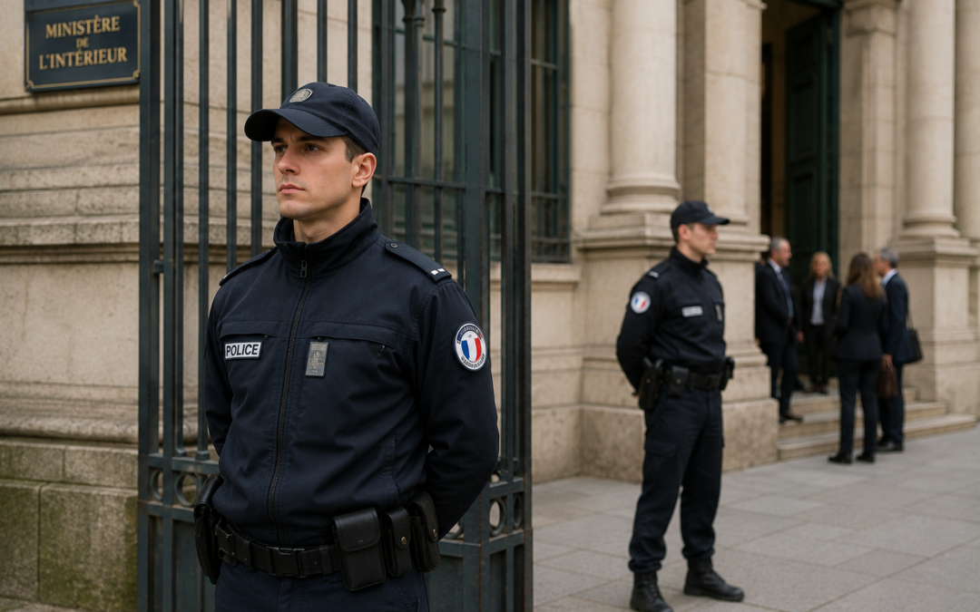 Policier adjoint chargé de la protection des bâtiments abritant les institutions