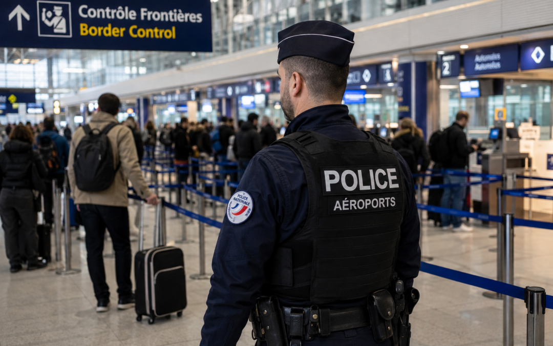 Policier en aéroport