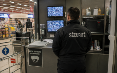 Agent de sécurité magasin arrière-caisse
