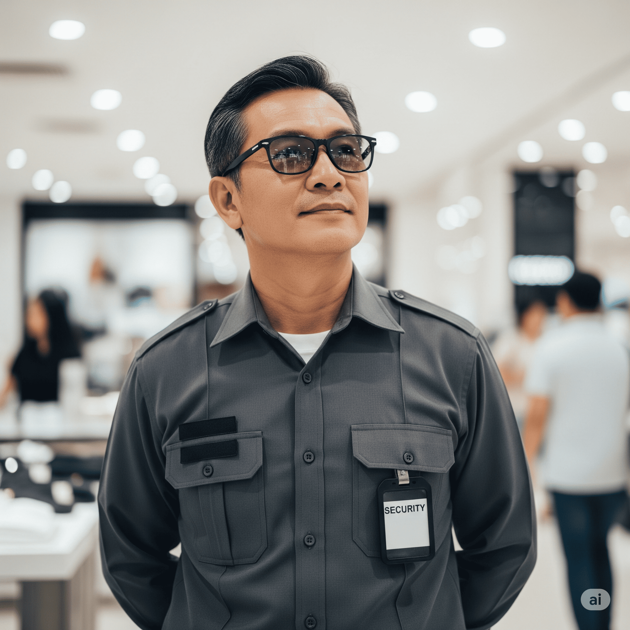 agent de securite arriere magasin