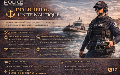 Policier en unité nautique