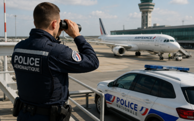 Policier en brigade de police aéronautique