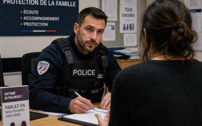 Policier en brigade de protection de la famille