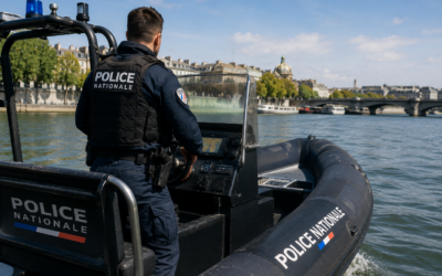 Policier en unité nautique