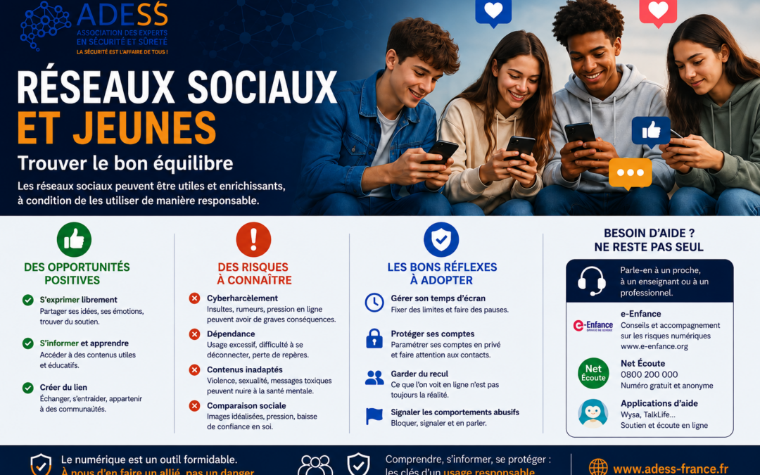 Les réseaux sociaux et les jeunes : Opportunités, défis et moyens de protection