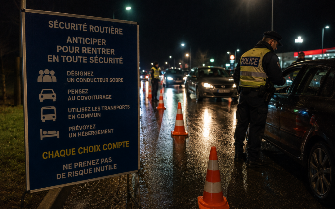 Sécurité routière : anticiper les risques pendant les périodes festives