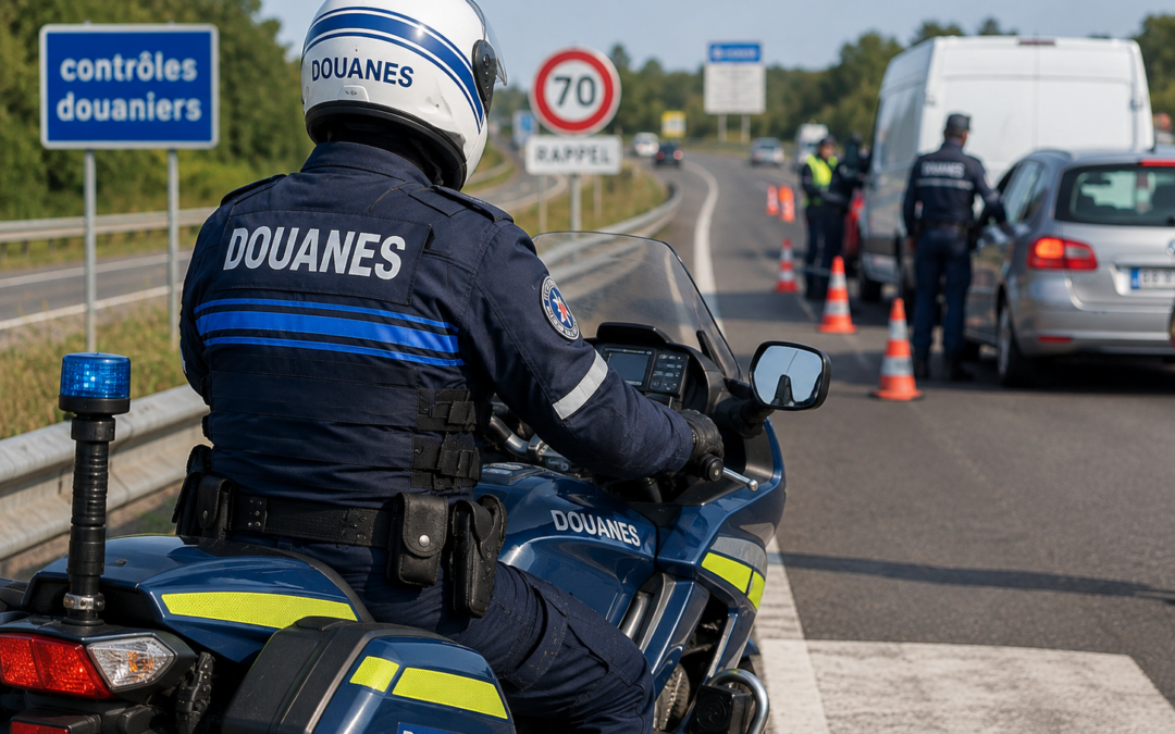 Motard ou motocycliste des douanes